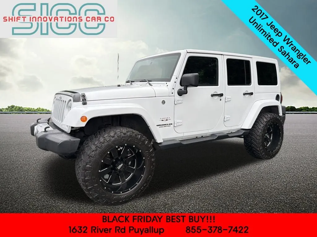 White 2017 Jeep Wrangler Unlimited Sahara for sale in Puyallup, WA