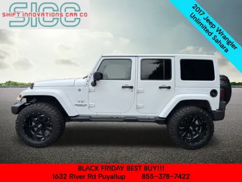 Another view of 2017 Jeep Wrangler Unlimited Sahara for sale in Puyallup, WA at Shift Innovations Car Co