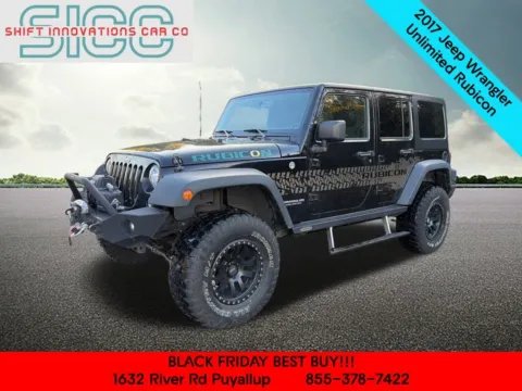 Black 2017 Jeep Wrangler Unlimited Rubicon for sale in Puyallup, WA