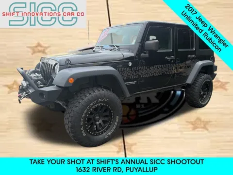 Black 2017 Jeep Wrangler Unlimited Rubicon for sale in Puyallup, WA