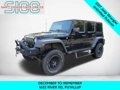 Black 2017 Jeep Wrangler Unlimited Rubicon for sale in Puyallup, WA