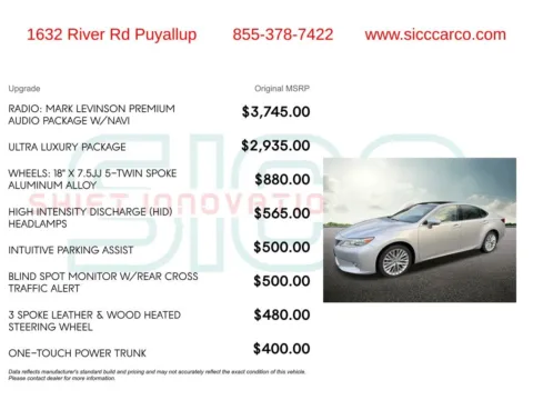 More photos of 2014 Lexus ES 350 at Shift Innovations Car Co, WA