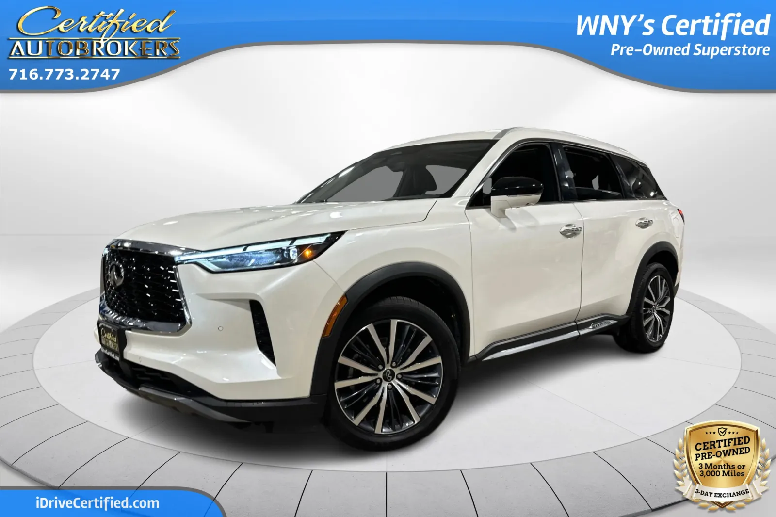 White 2024 INFINITI QX60 SENSORY AWD for sale in Grand Island, NY