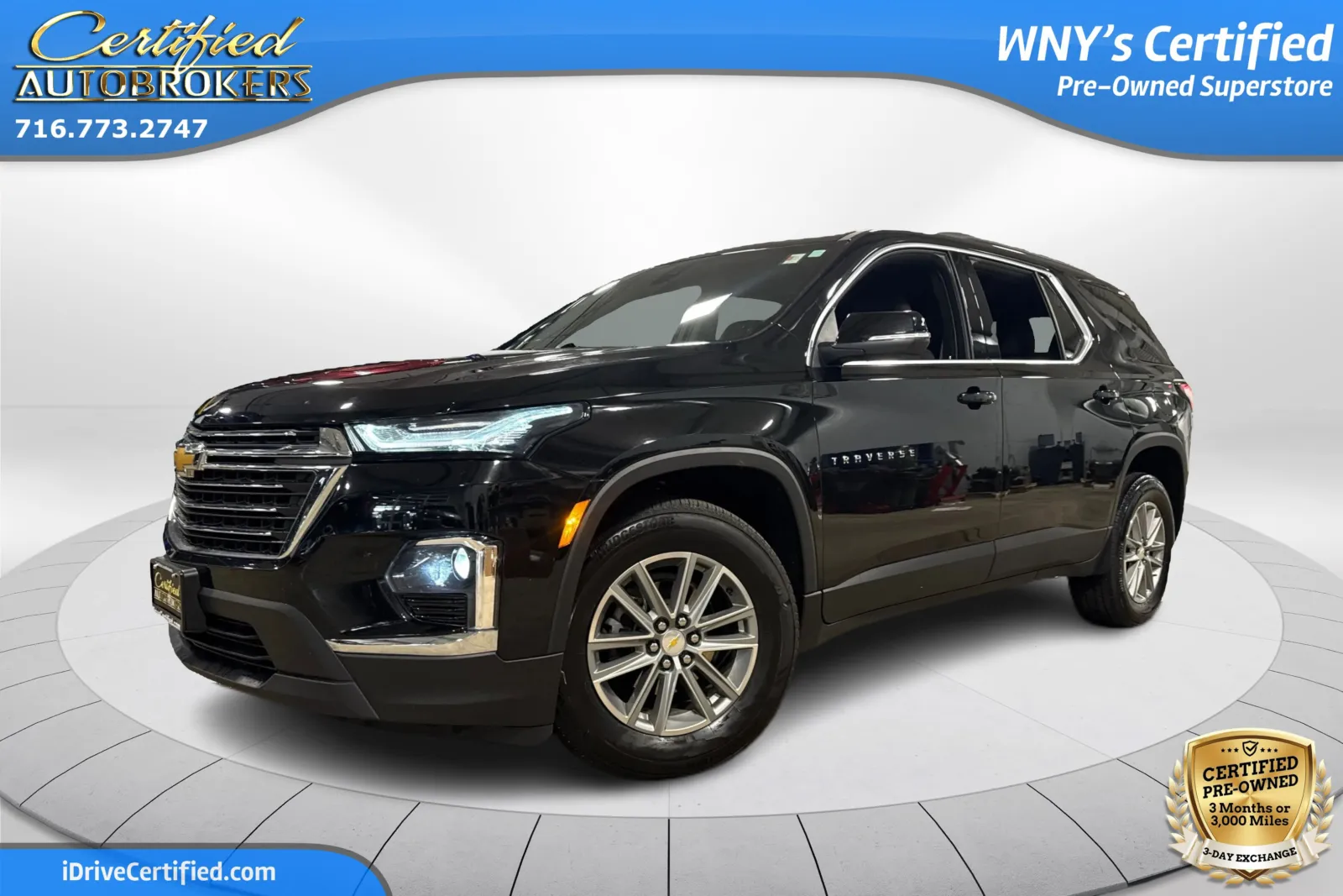 Black 2023 Chevrolet Traverse LT AWD for sale in Grand Island, NY