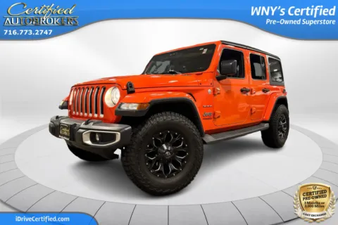 Orange 2019 Jeep Wrangler Unlimited Sahara 4x4 for sale in Grand Island, NY