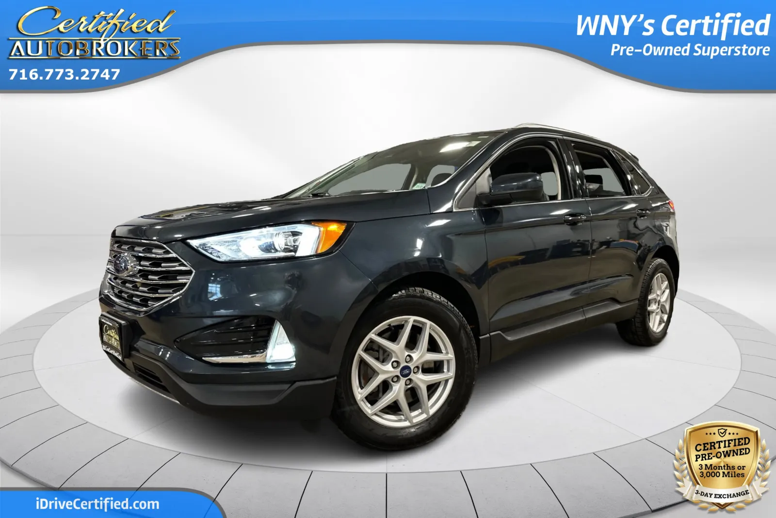Blue 2022 Ford Edge SEL AWD for sale in Grand Island, NY