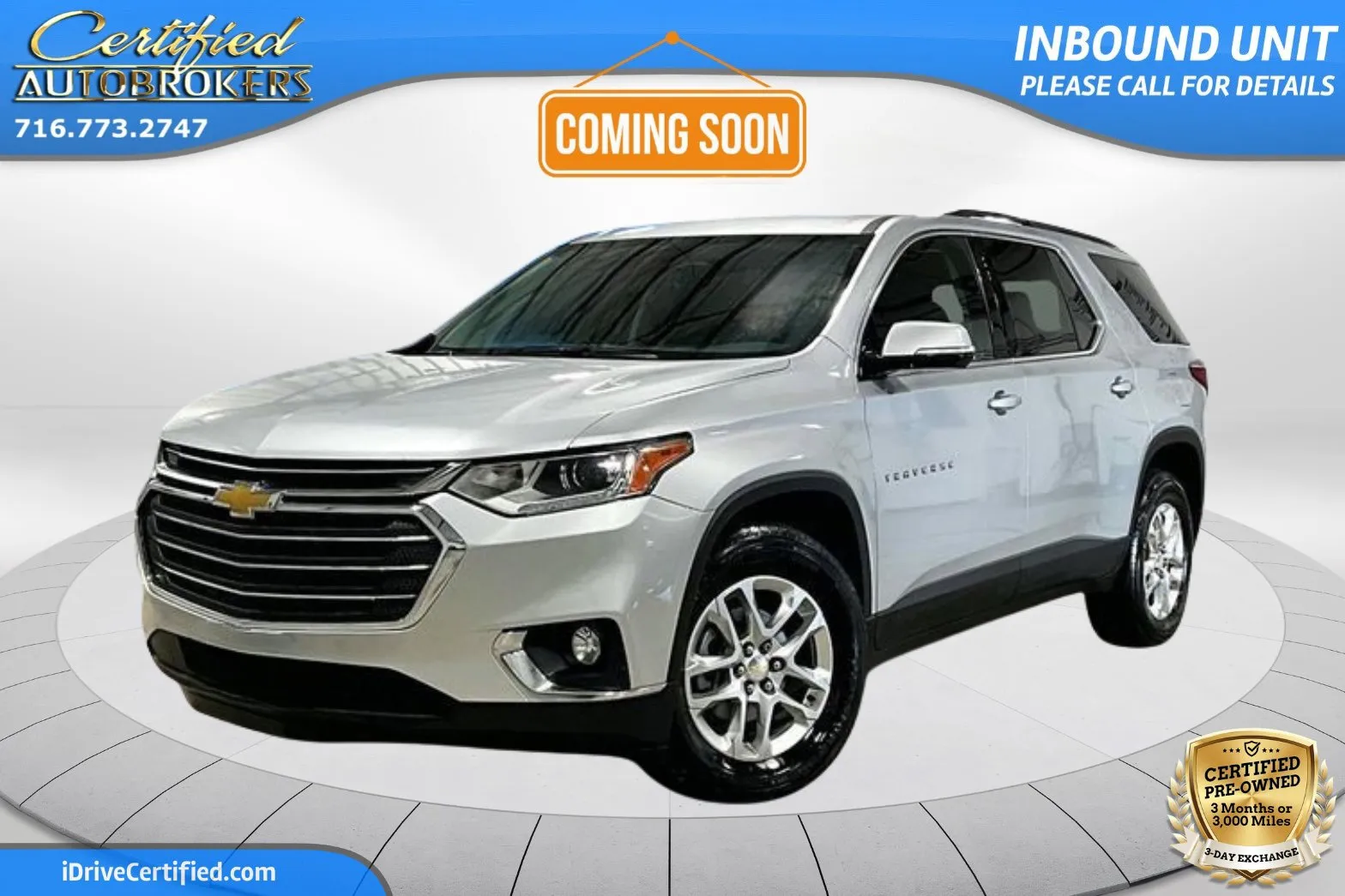 Silver 2019 Chevrolet Traverse LT AWD for sale in Grand Island, NY