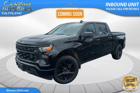 Black 2023 Chevrolet Silverado 1500 Custom 4x4 for sale in Grand Island, NY