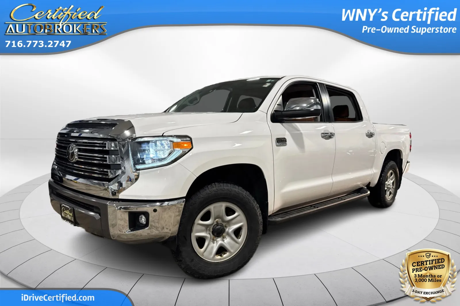 White 2019 Toyota Tundra 1794 Edition 4x4 for sale in Grand Island, NY