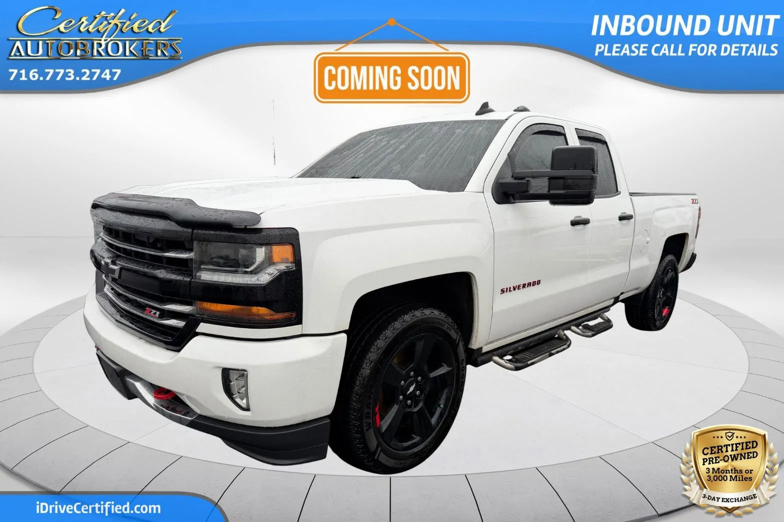 White 2018 Chevrolet Silverado 1500 LT Z71 4x4 for sale in Grand Island, NY