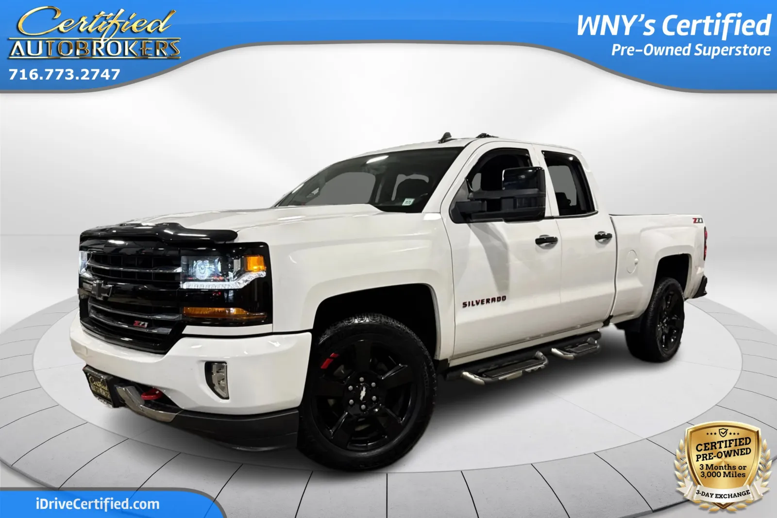 White 2018 Chevrolet Silverado 1500 LT Z71 4x4 for sale in Grand Island, NY