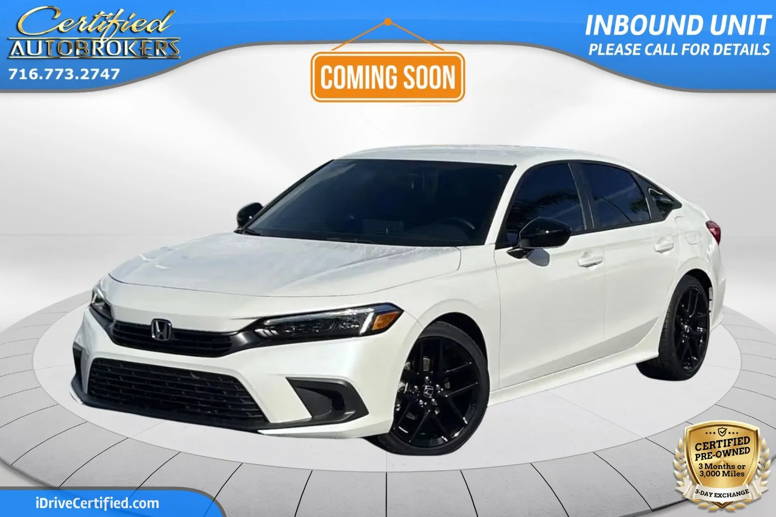 White 2024 Honda Civic Sedan Sport for sale in Grand Island, NY