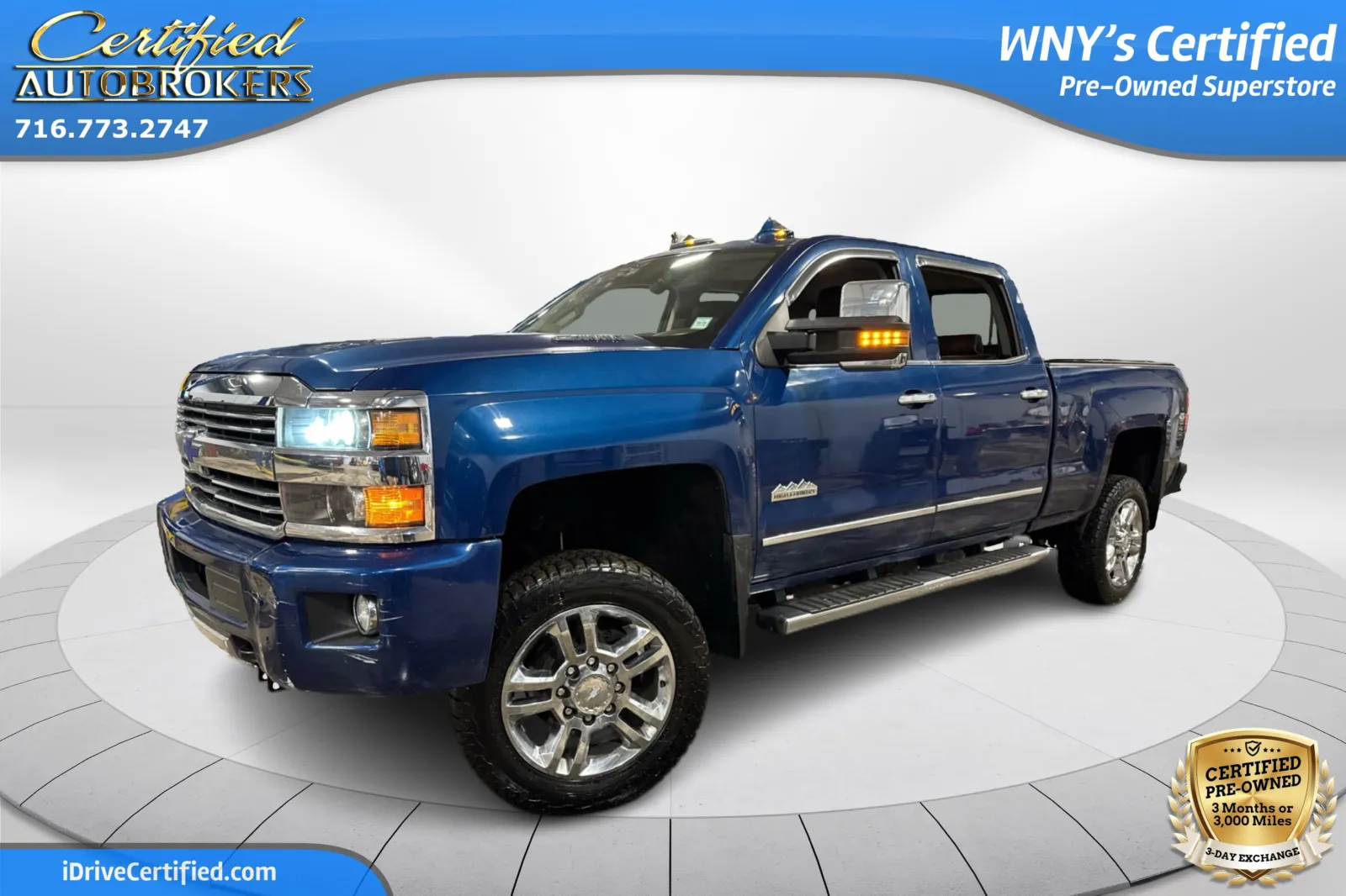Blue 2016 Chevrolet Silverado 2500HD High Country 4x4 for sale in Grand Island, NY