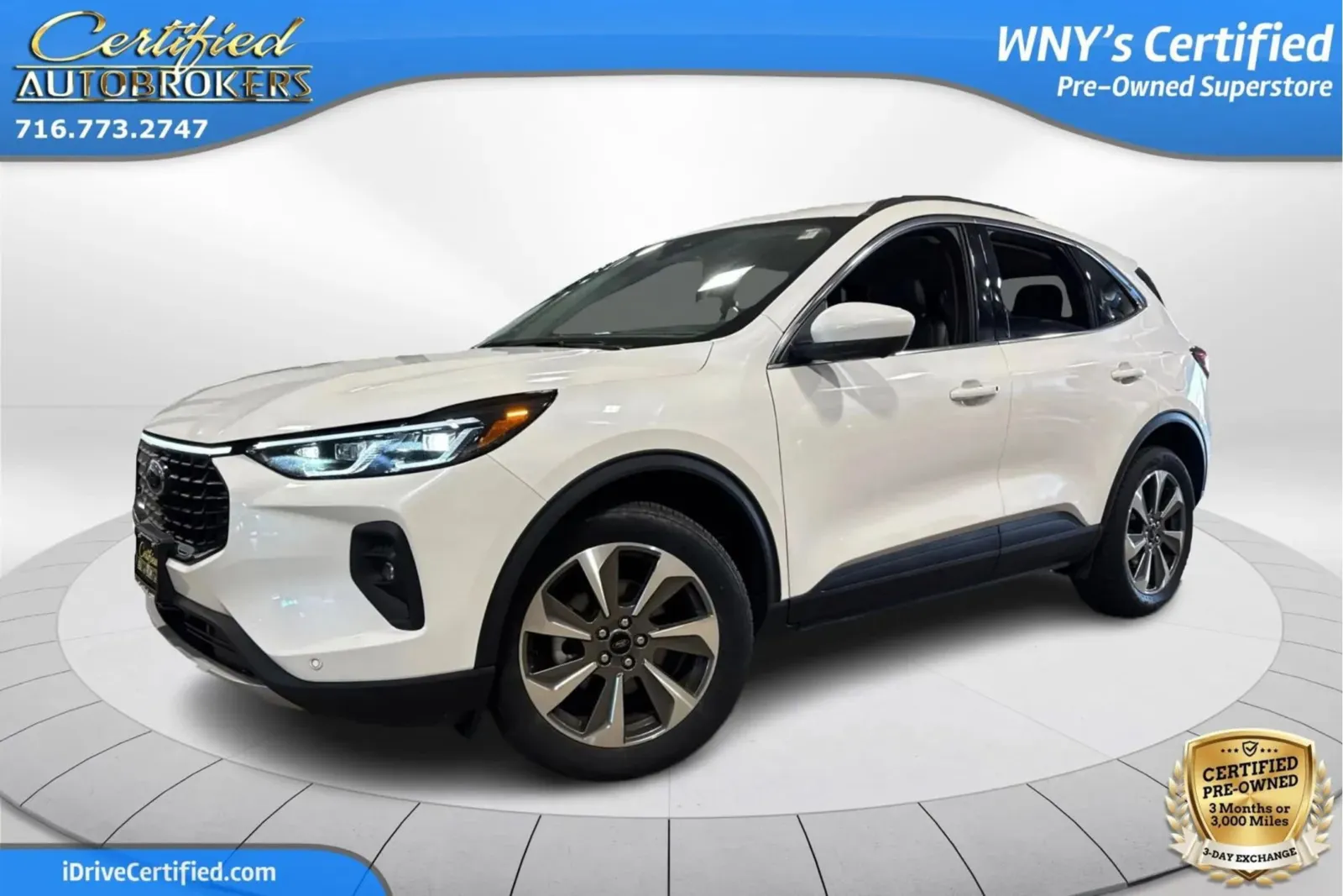 White 2024 Ford Escape Platinum AWD for sale in Grand Island, NY