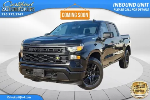Black 2023 Chevrolet Silverado 1500 Custom 4x4 for sale in Grand Island, NY
