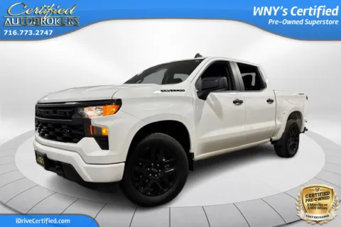 White 2023 Chevrolet Silverado 1500 Custom 4x4 for sale in Grand Island, NY