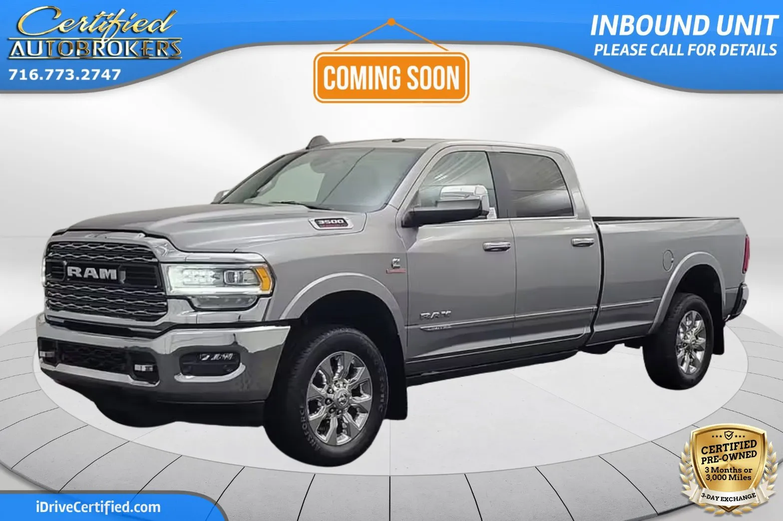 Silver 2022 Ram 3500 Limited LB 4x4 for sale in Grand Island, NY