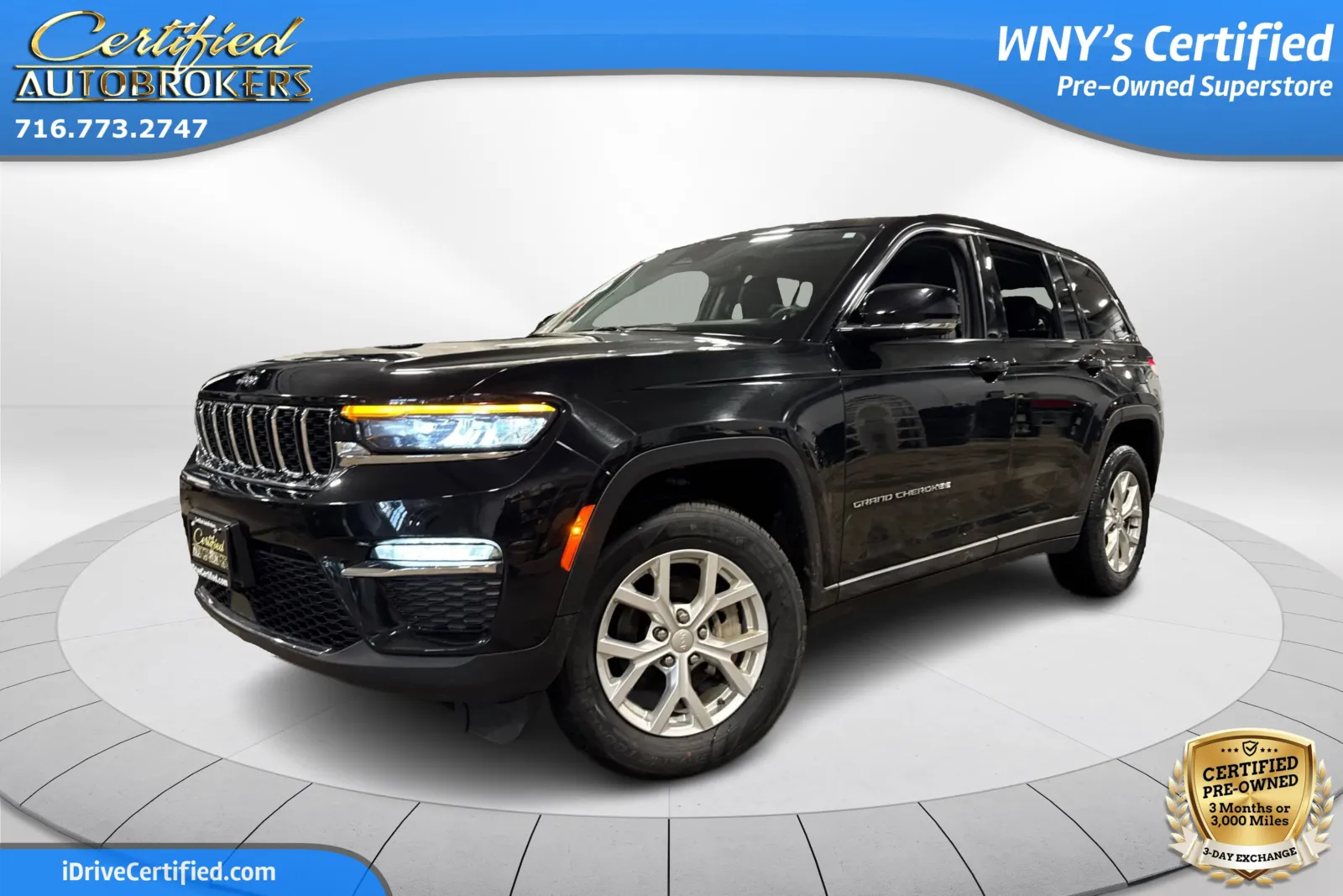 Black 2023 Jeep Grand Cherokee Limited 4x4 for sale in Grand Island, NY