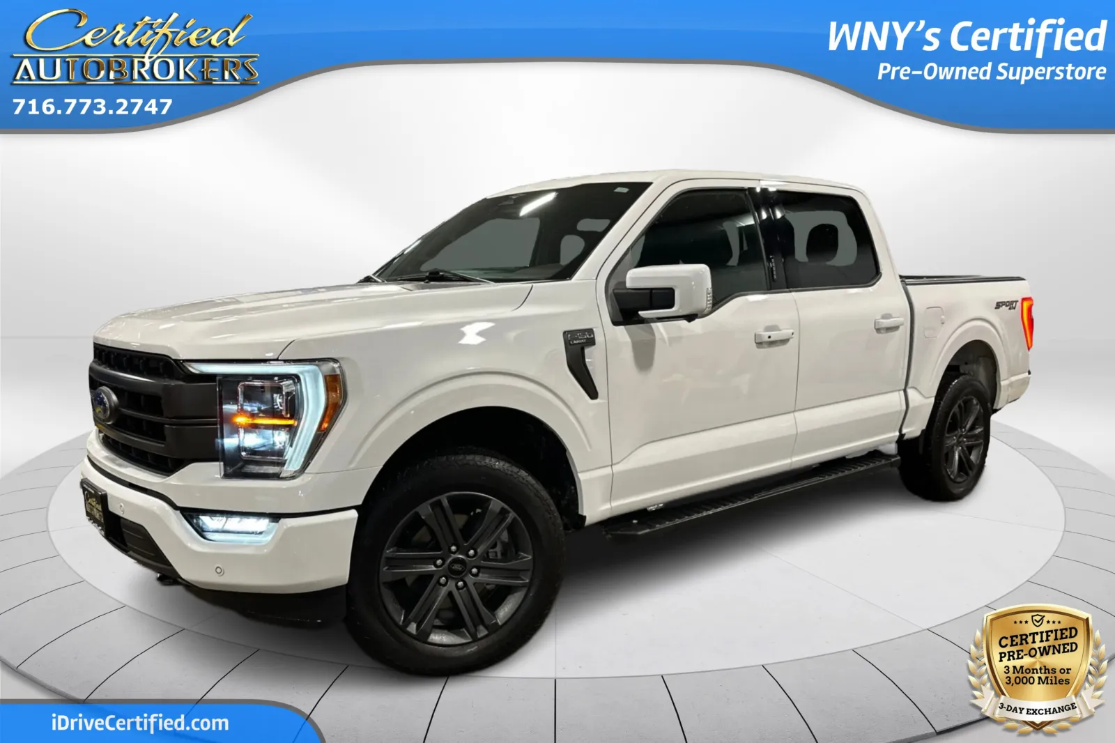 White 2023 Ford F-150 LARIAT Sport 4x4 for sale in Grand Island, NY