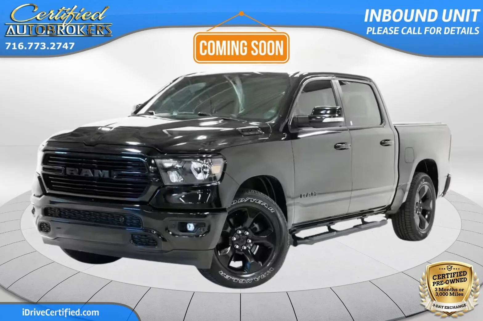 Black 2019 Ram 1500 Big Horn 4x4 for sale in Grand Island, NY