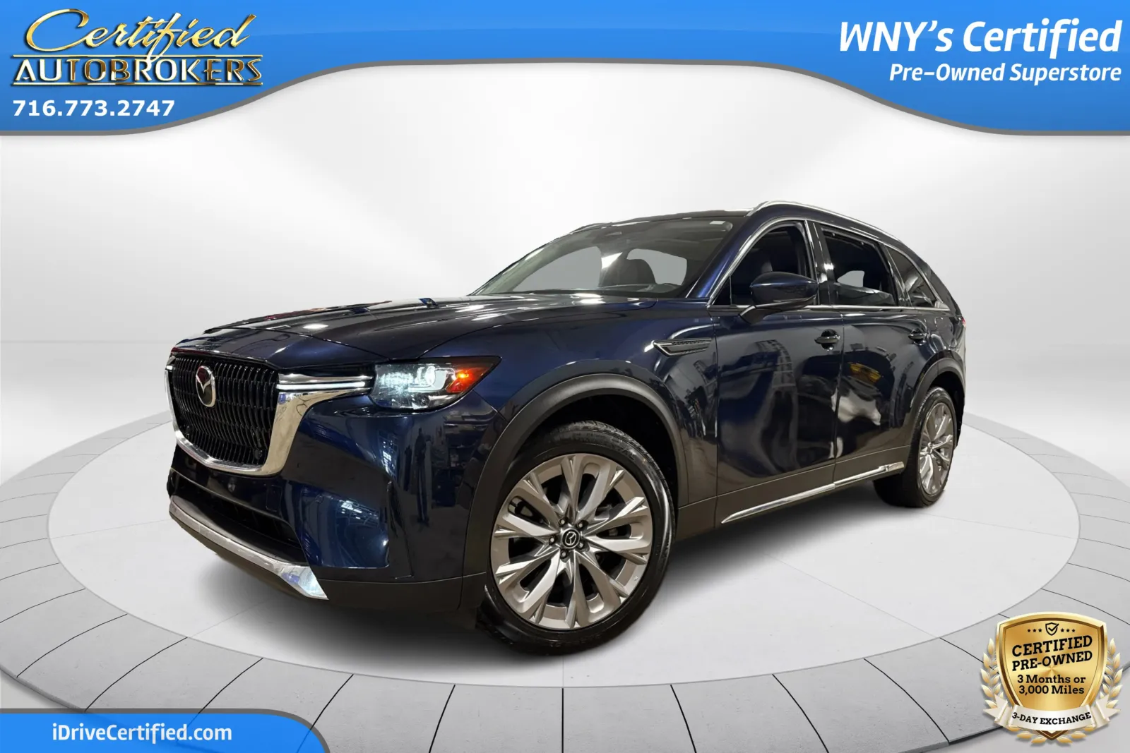 Blue 2024 Mazda CX-90 3.3 Turbo Premium AWD for sale in Grand Island, NY
