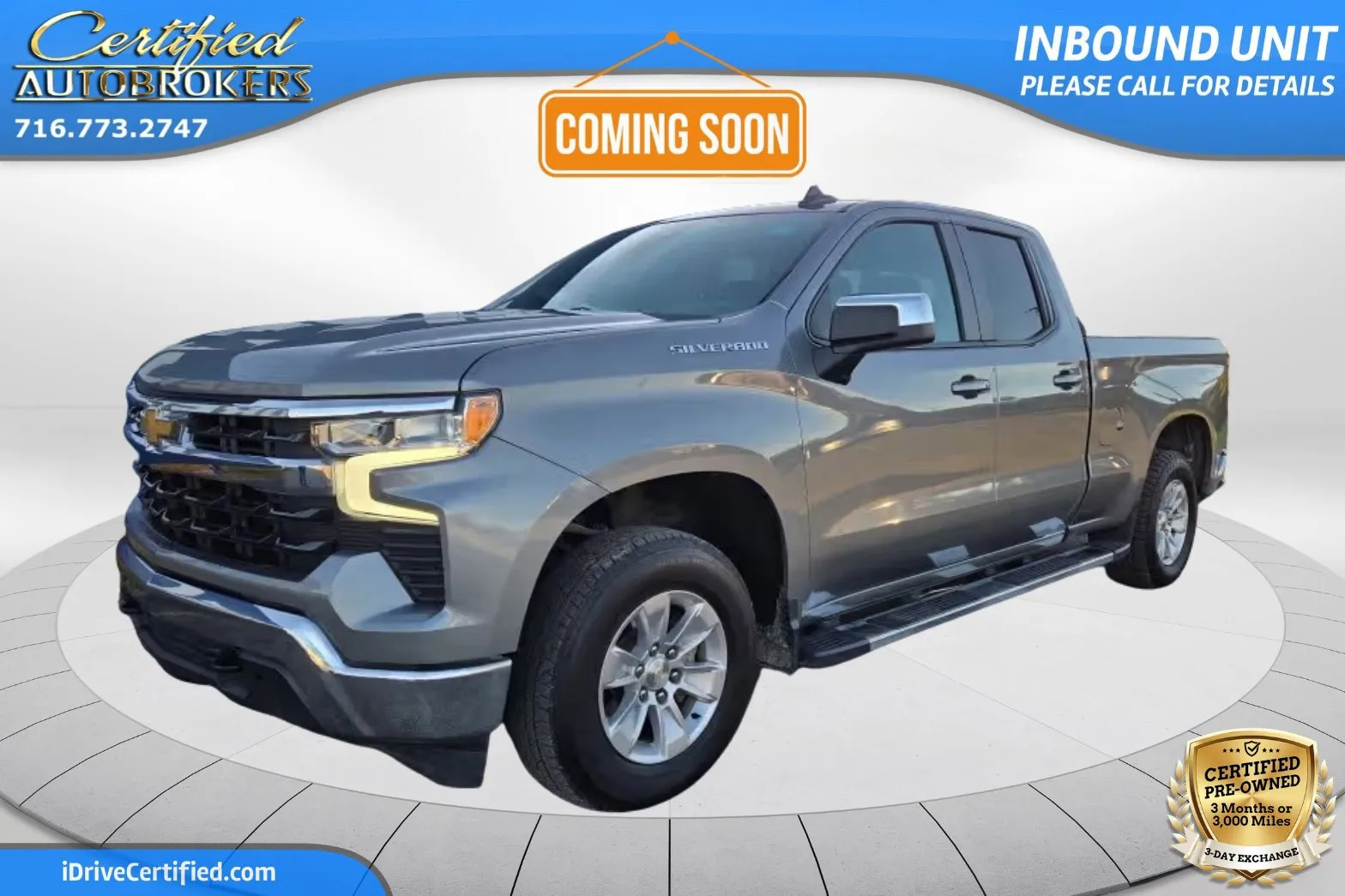 Gray 2023 Chevrolet Silverado 1500 LT 4x4 for sale in Grand Island, NY