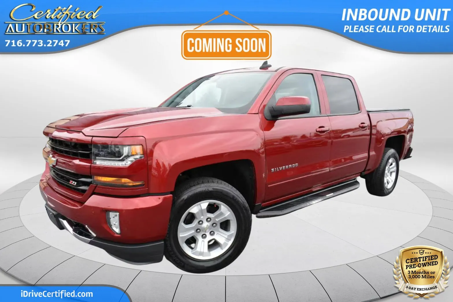 Red 2018 Chevrolet Silverado 1500 LT Z71 4x4 for sale in Grand Island, NY