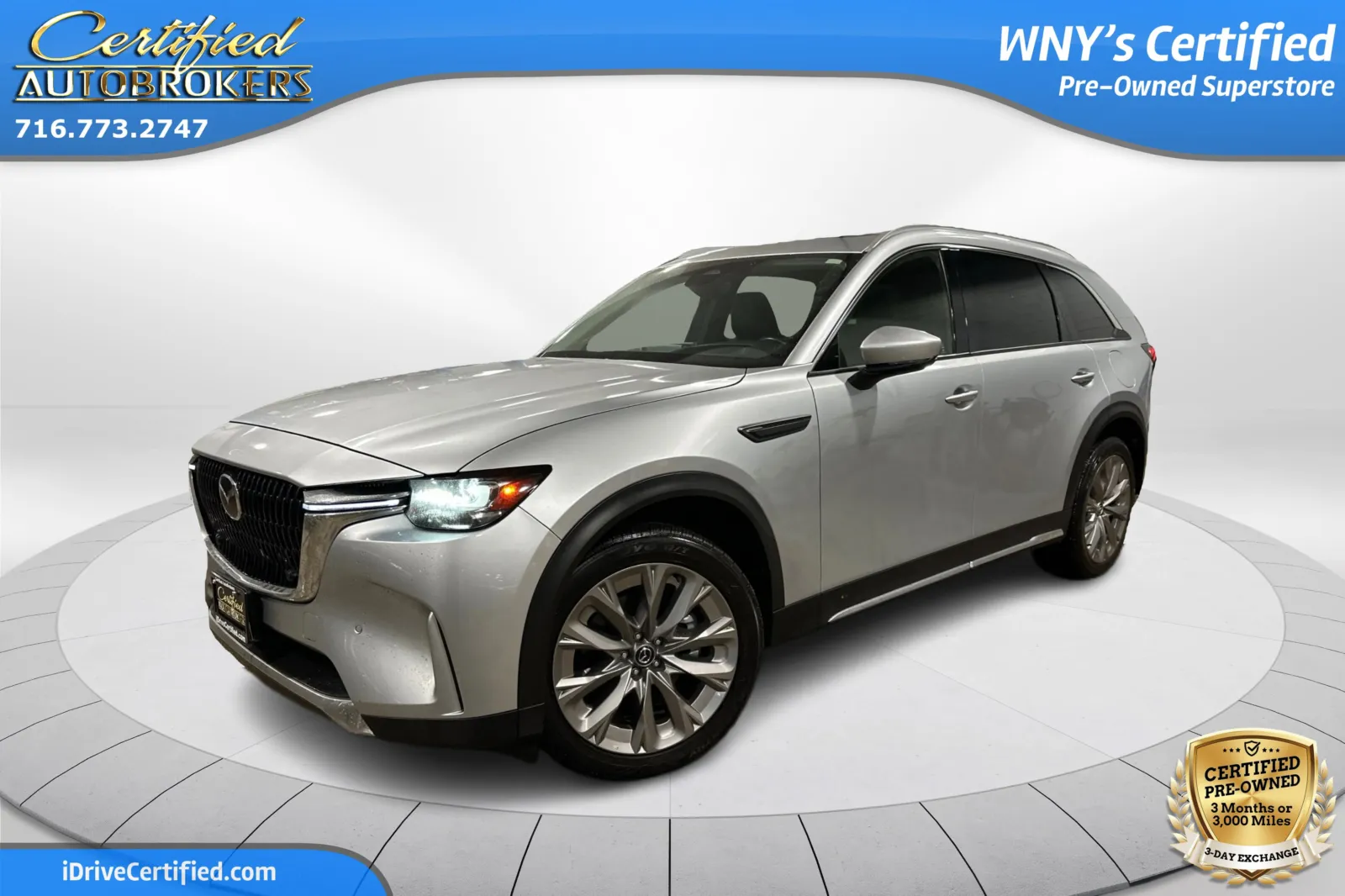 Silver 2024 Mazda CX-90 3.3 Turbo Premium AWD for sale in Grand Island, NY