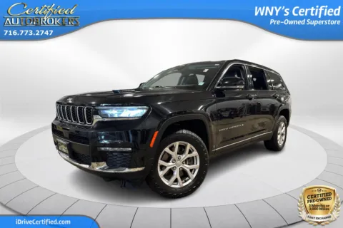 Black 2021 Jeep Grand Cherokee L Limited 4x4 for sale in Grand Island, NY