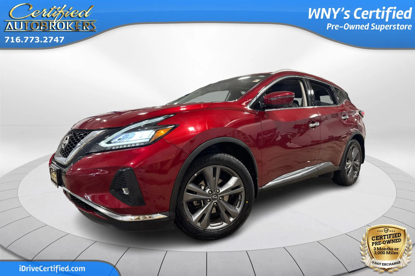 Red 2023 Nissan Murano Platinum AWD for sale in Grand Island, NY