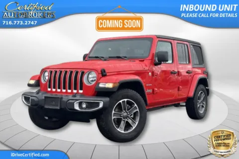Red 2023 Jeep Wrangler Sahara 4x4 for sale in Grand Island, NY