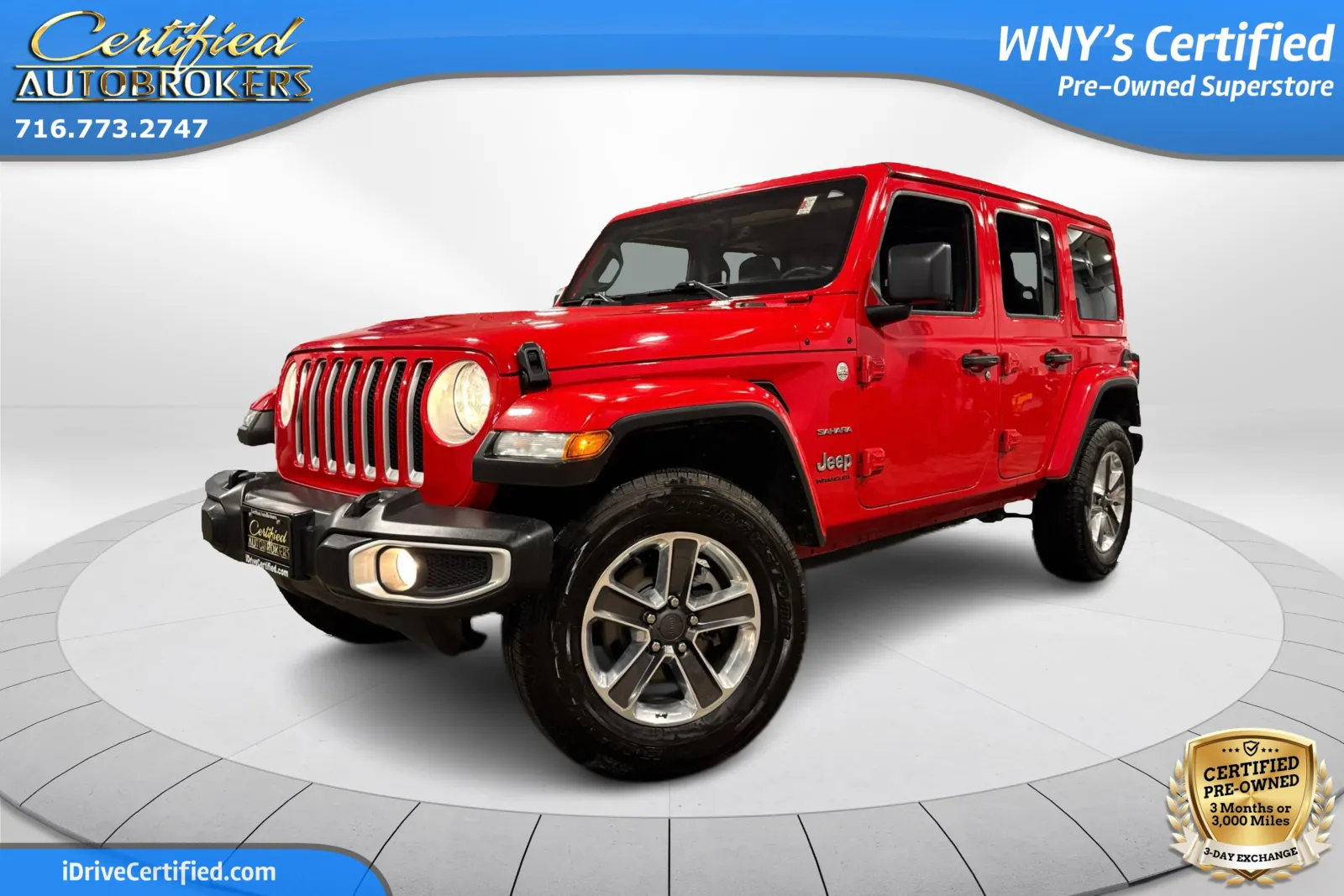 Red 2023 Jeep Wrangler Sahara 4x4 for sale in Grand Island, NY