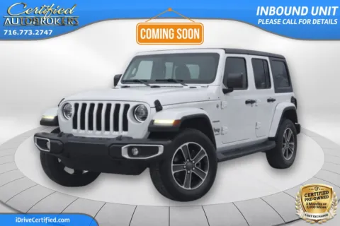 White 2023 Jeep Wrangler Sahara 4x4 for sale in Grand Island, NY