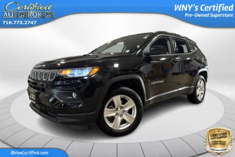 Black 2022 Jeep Compass Latitude 4x4 for sale in Grand Island, NY