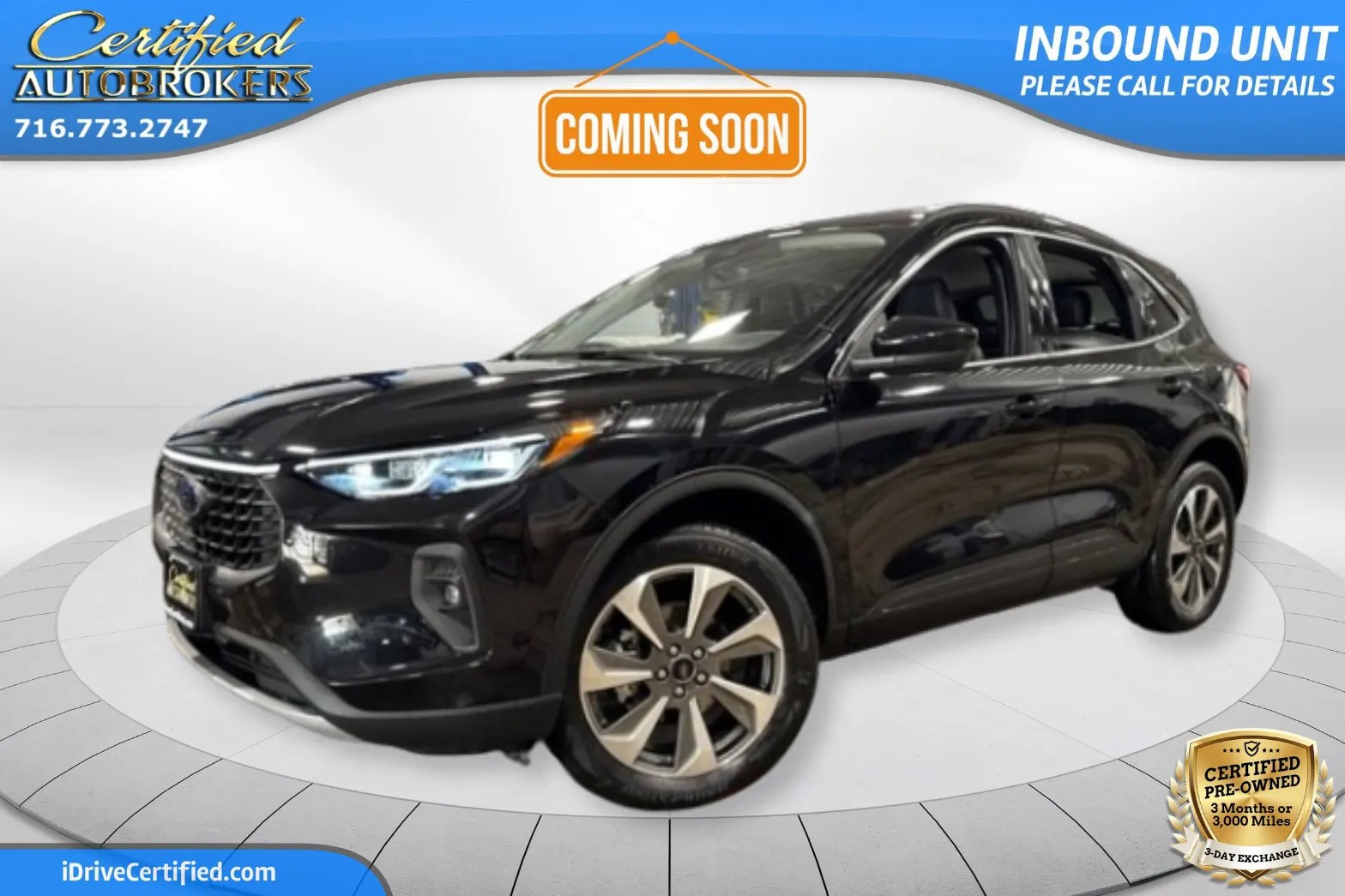 Black 2024 Ford Escape Platinum AWD for sale in Grand Island, NY