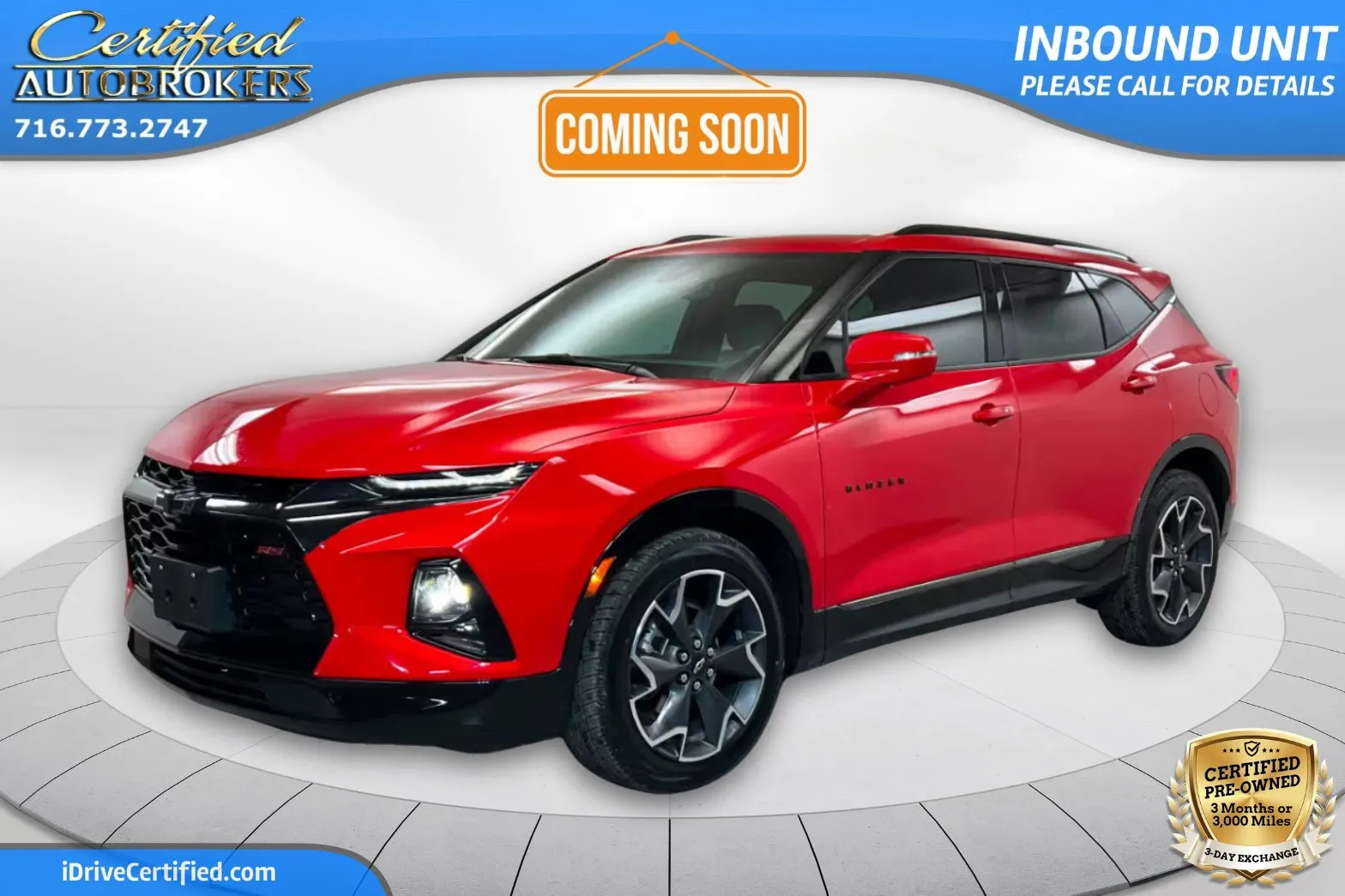 Red 2022 Chevrolet Blazer RS AWD for sale in Grand Island, NY