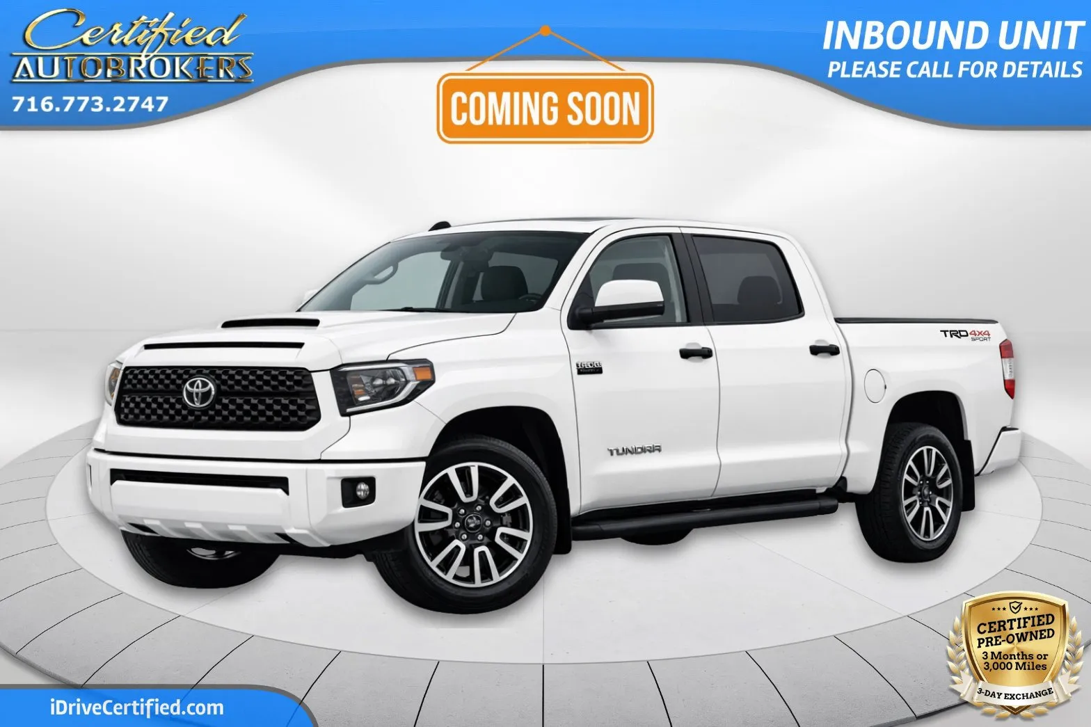 White 2019 Toyota Tundra SR5 TRD Sport 4x4 for sale in Grand Island, NY