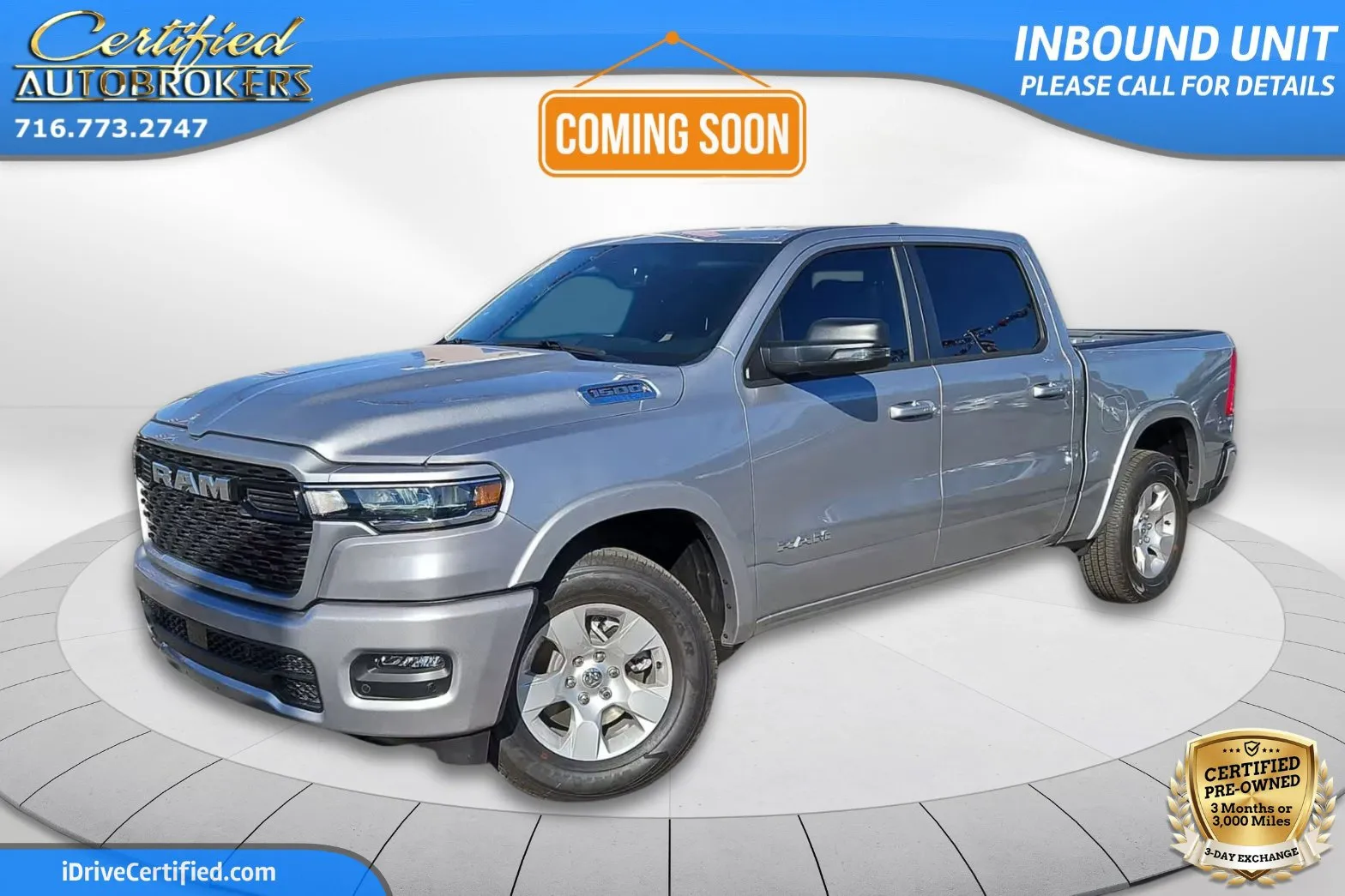 Silver 2025 Ram 1500 Big Horn 4x4 for sale in Grand Island, NY