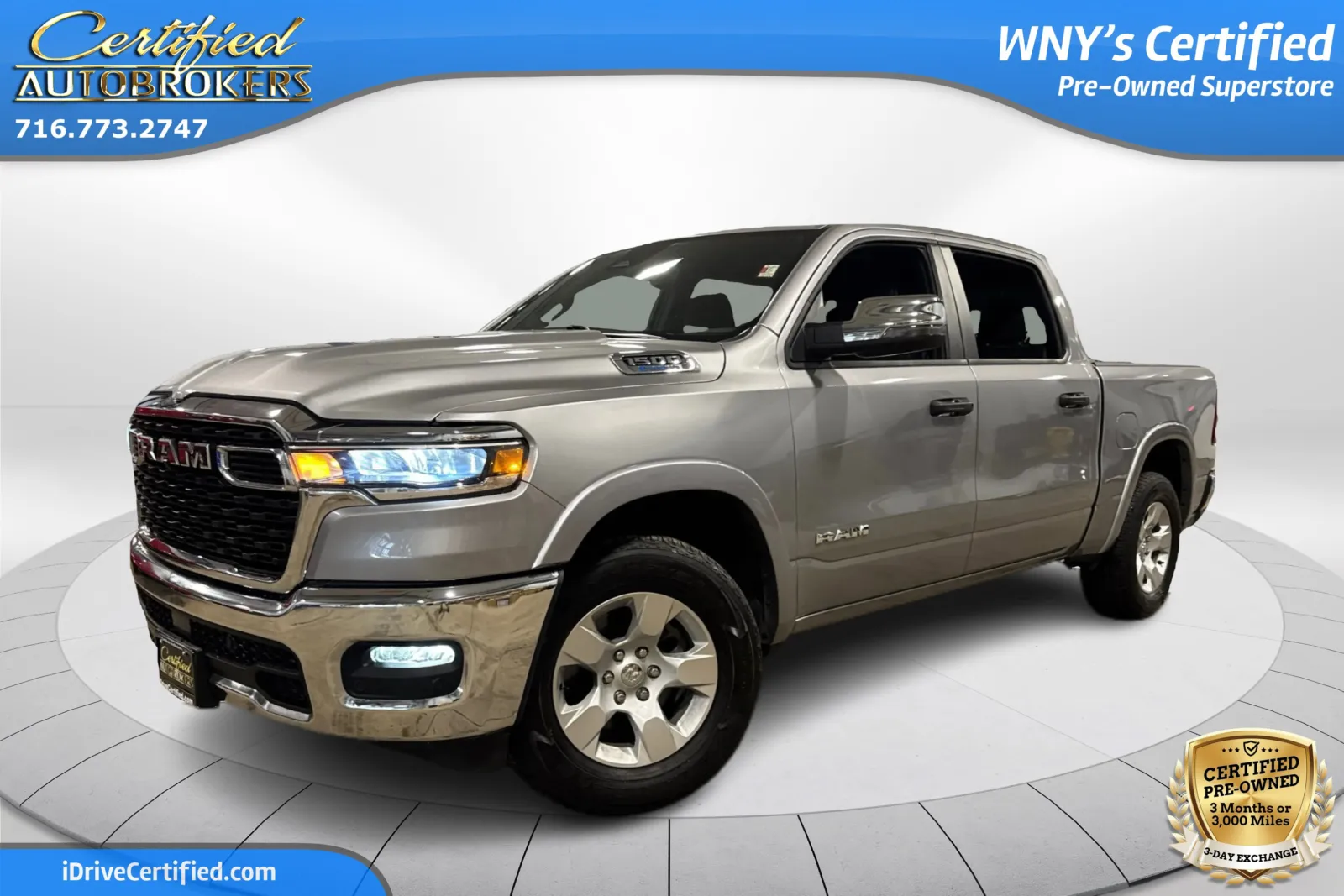 Silver 2025 Ram 1500 Big Horn 4x4 for sale in Grand Island, NY