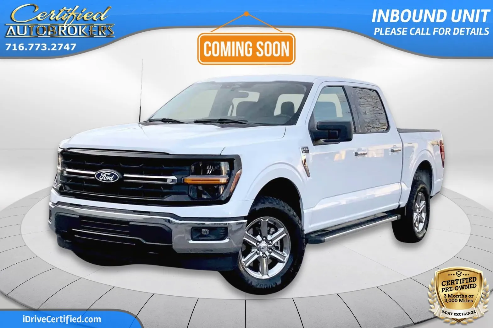 White 2025 Ford F-150 XLT 4x4 for sale in Grand Island, NY