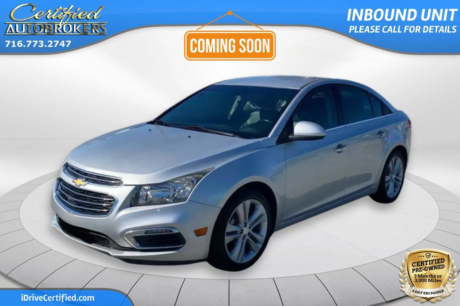 Silver 2016 Chevrolet Cruze Limited LTZ for sale in Grand Island, NY