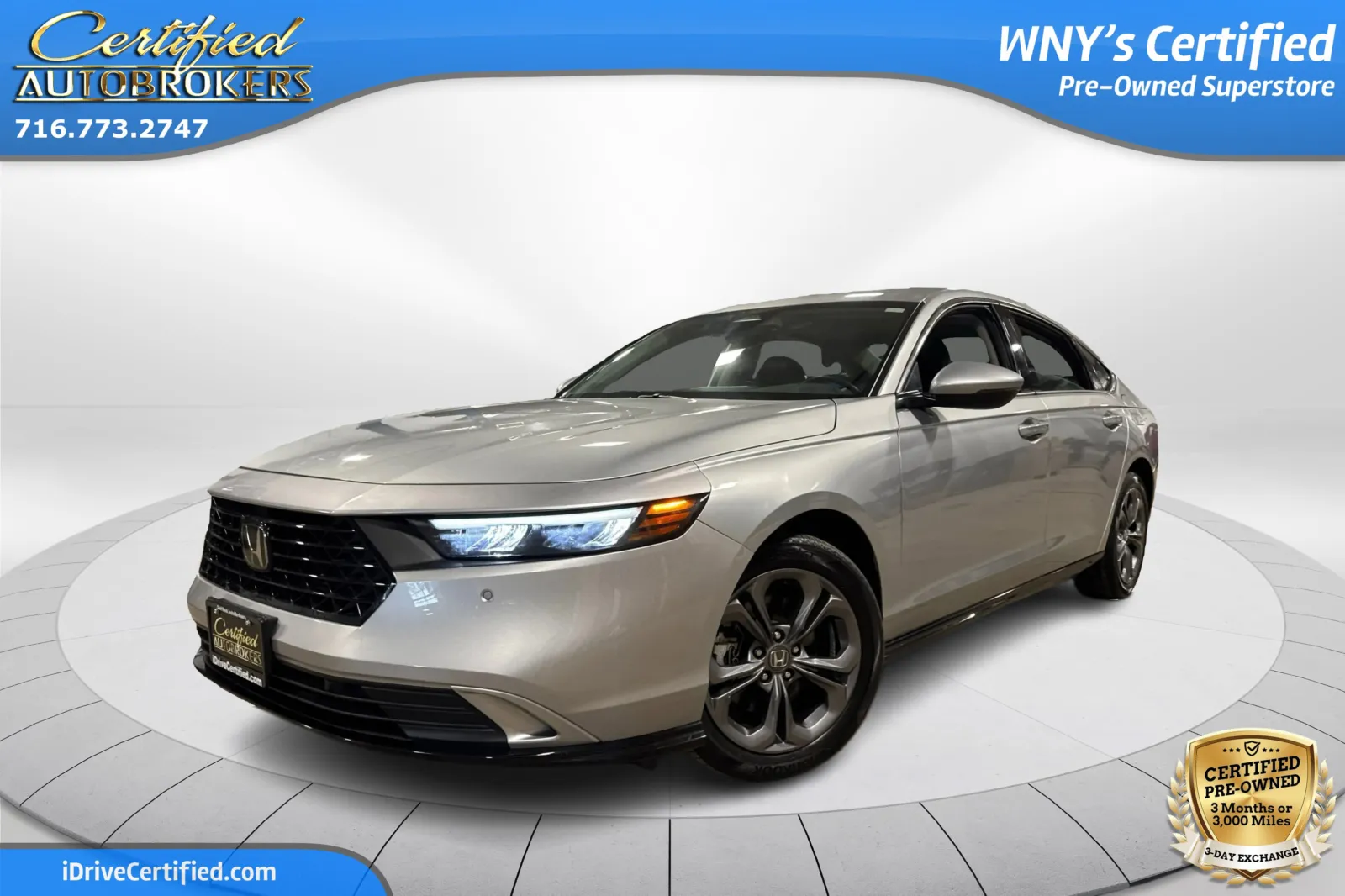 Silver 2024 Honda Accord Hybrid EX-L for sale in Grand Island, NY