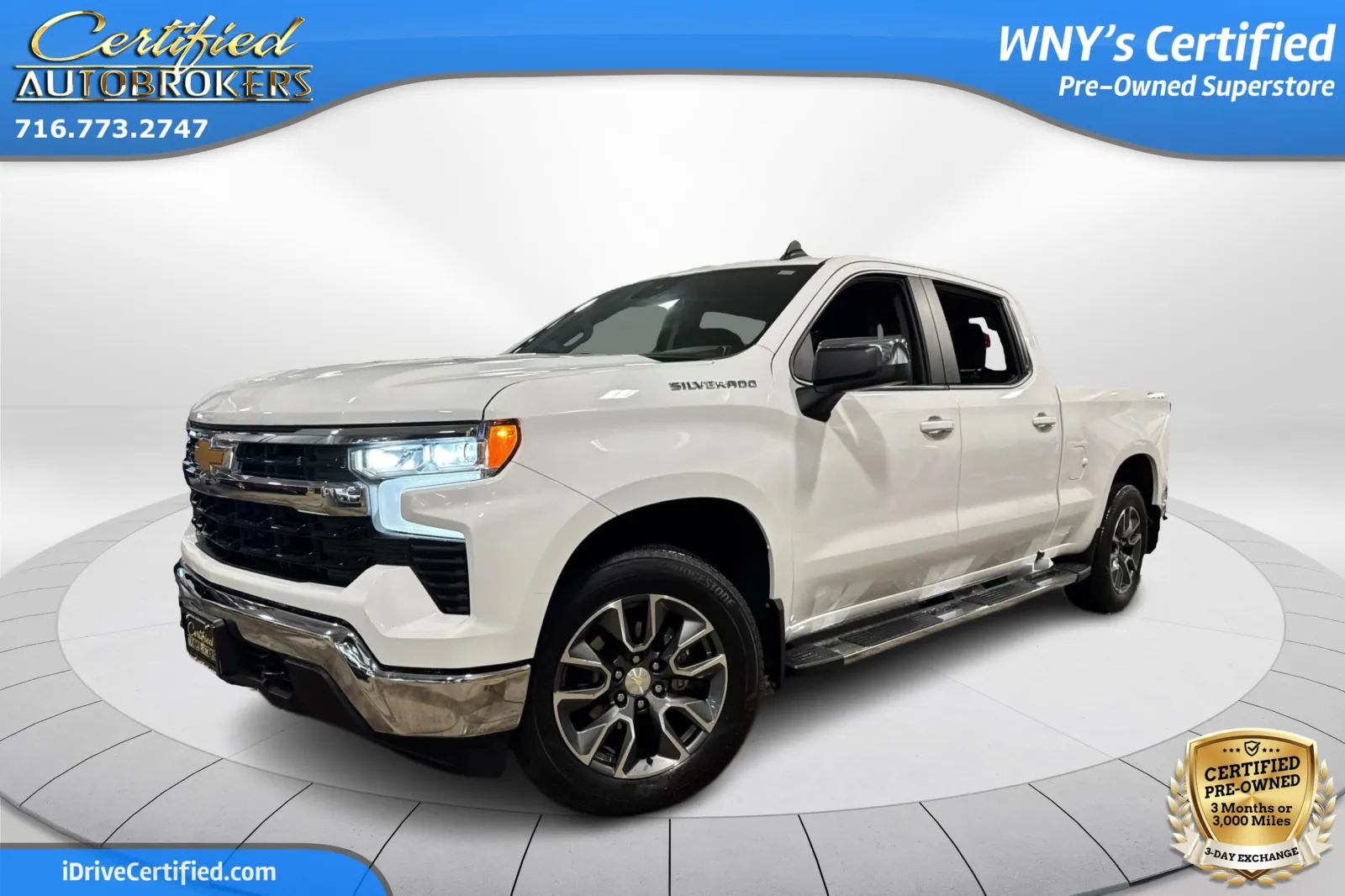 White 2024 Chevrolet Silverado 1500 LT 4x4 for sale in Grand Island, NY