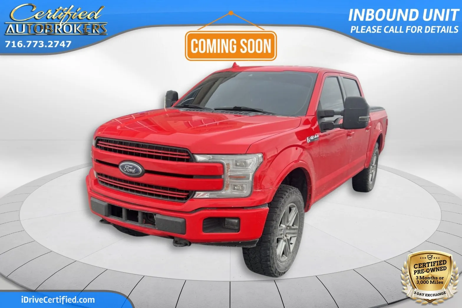 Red 2018 Ford F-150 LARIAT FX4 4x4 for sale in Grand Island, NY