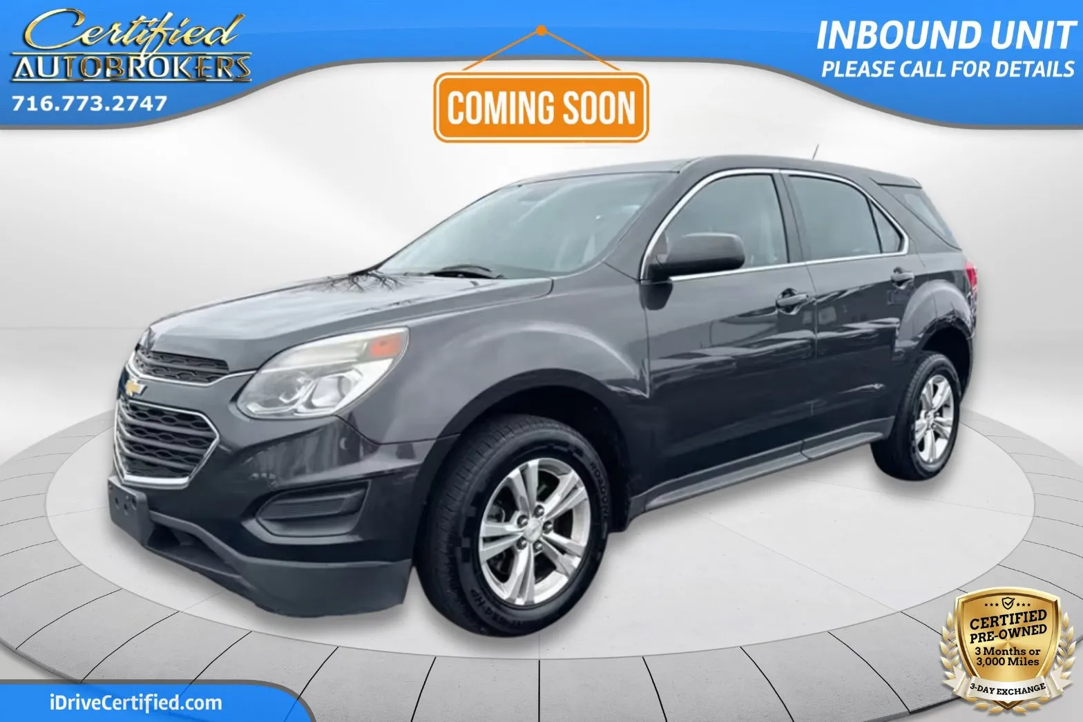Gray 2016 Chevrolet Equinox LS for sale in Grand Island, NY