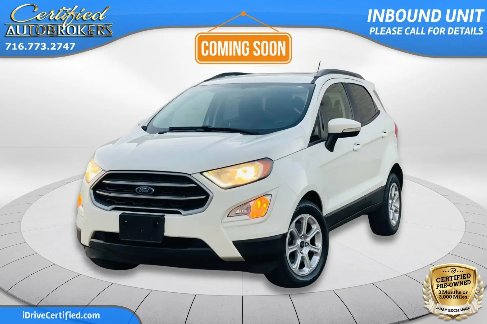 White 2019 Ford EcoSport SE 4x4 for sale in Grand Island, NY
