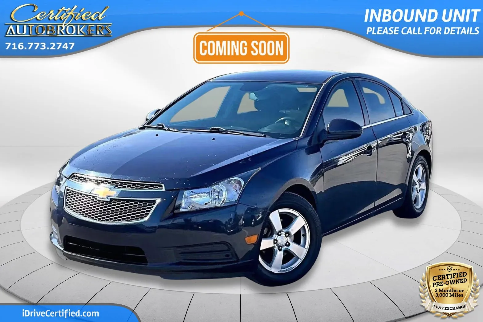 Blue 2014 Chevrolet Cruze 1LT for sale in Grand Island, NY
