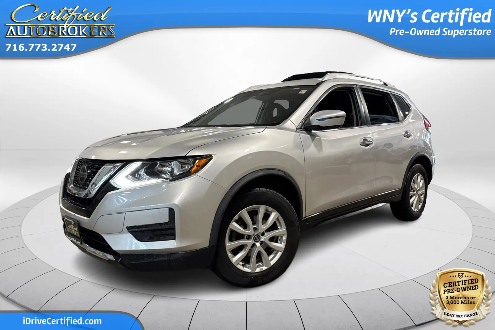 Silver 2018 Nissan Rogue SV for sale in Grand Island, NY