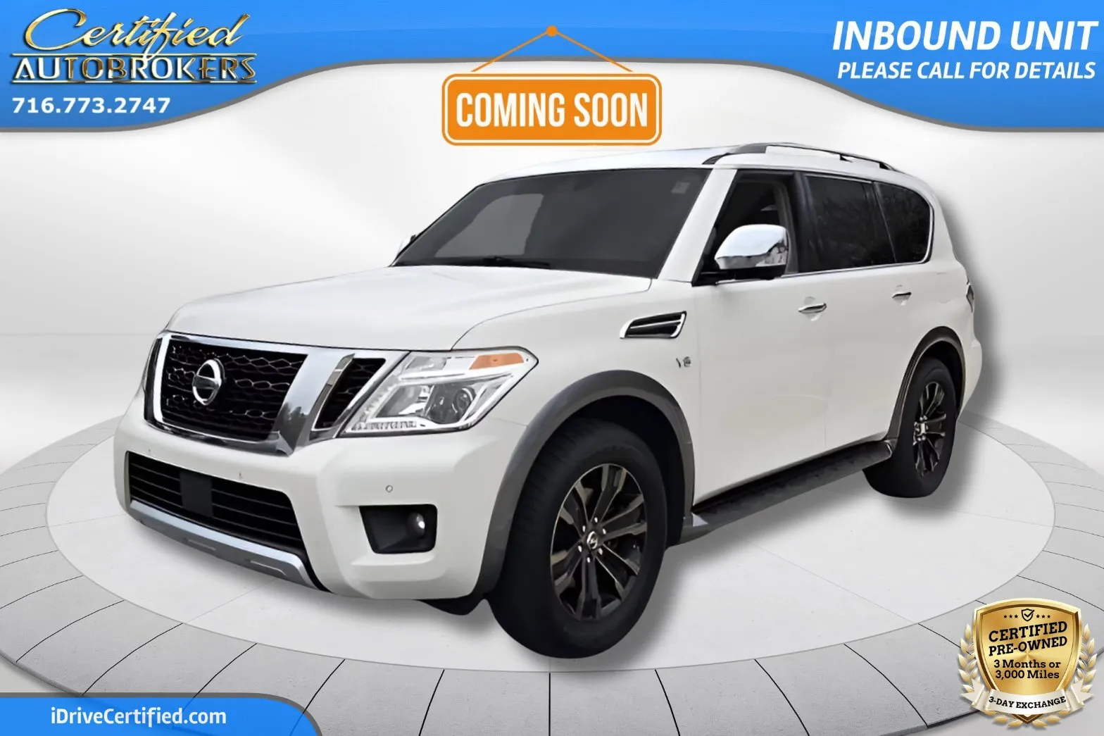 White 2018 Nissan Armada Platinum 4x4 for sale in Grand Island, NY