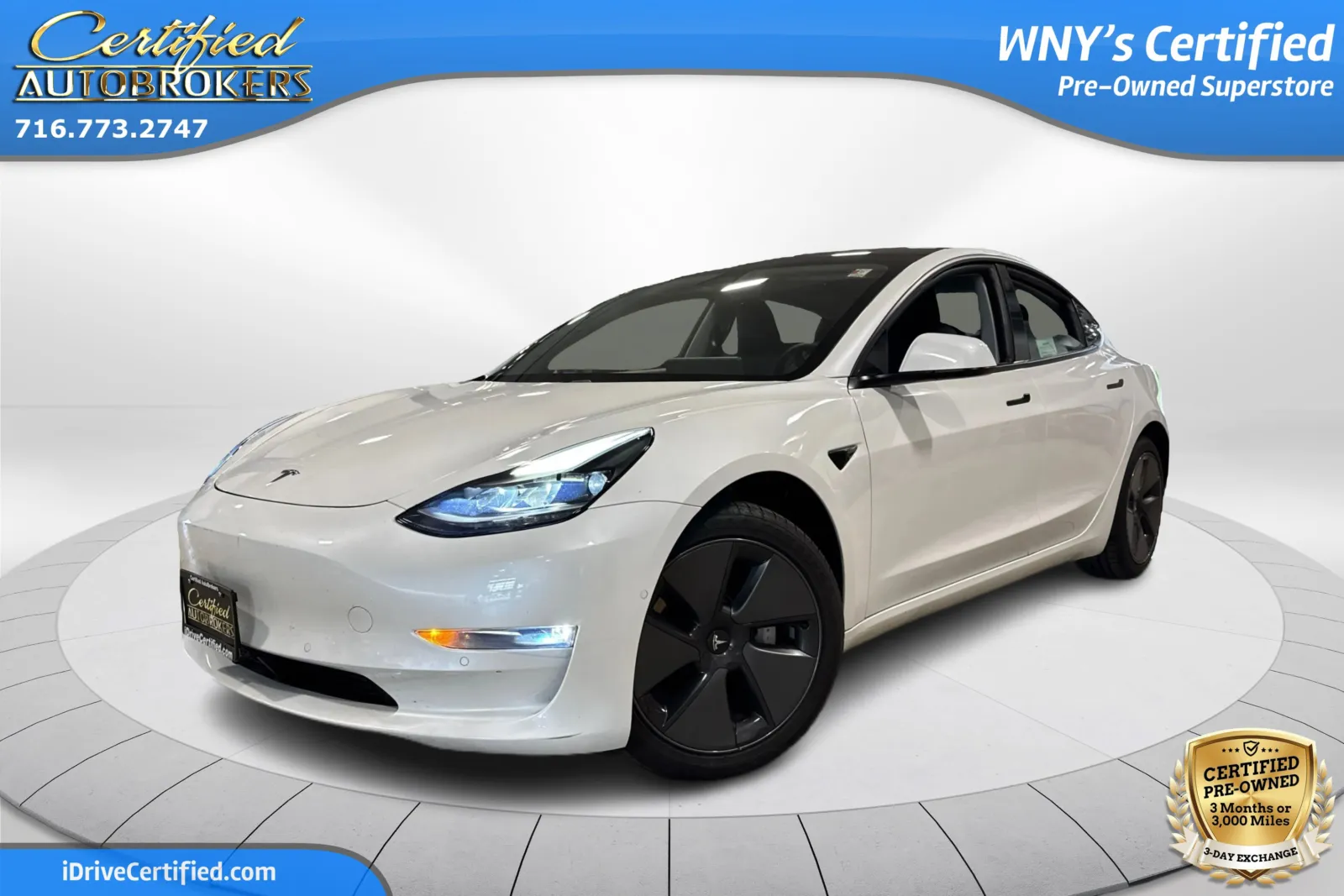 White 2021 Tesla Model 3 Long Range AWD for sale in Grand Island, NY